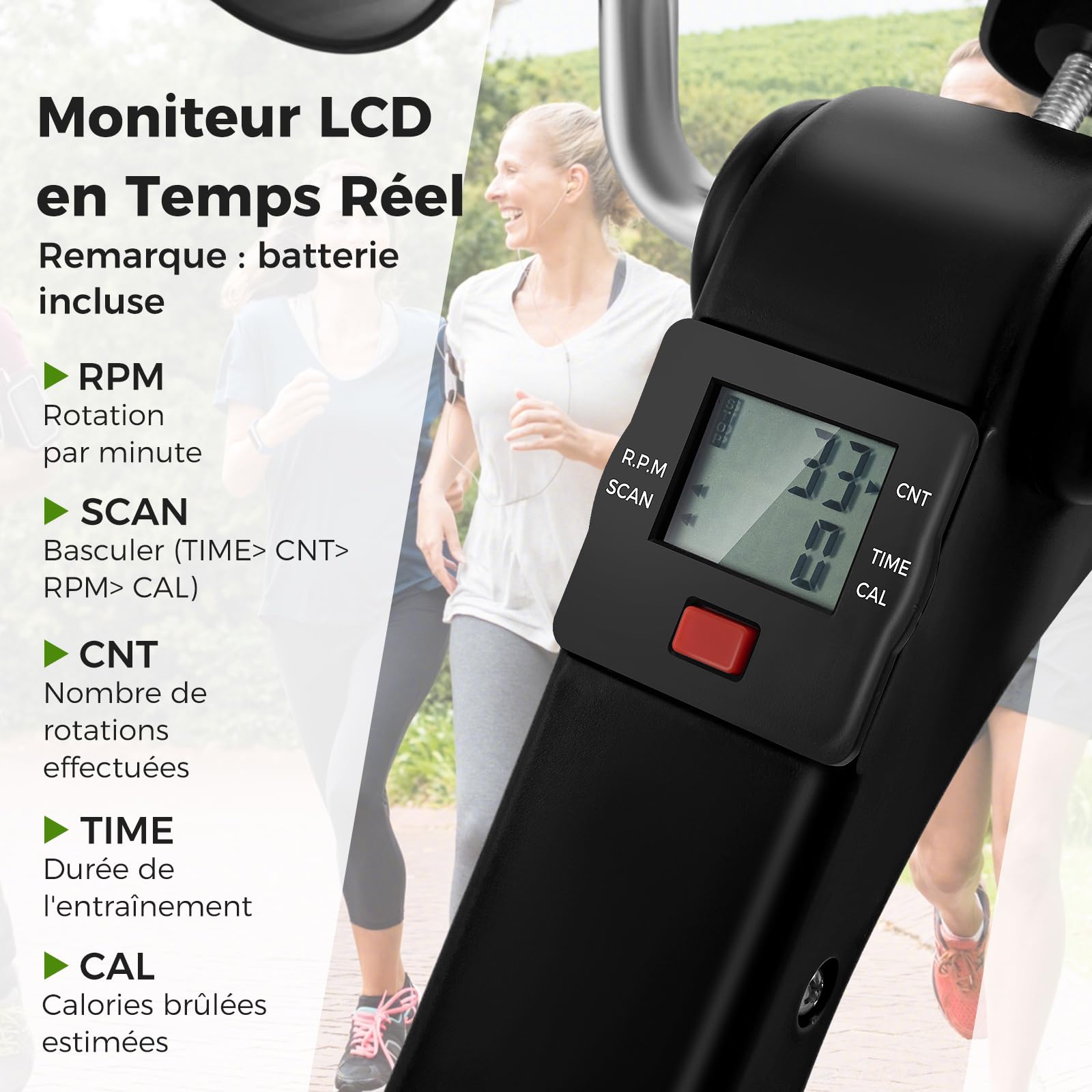 GYMAX Mini Vélo d'Appartement, Pédalier sous Bureau, Intensité Réglable, Verrous de Sécurité