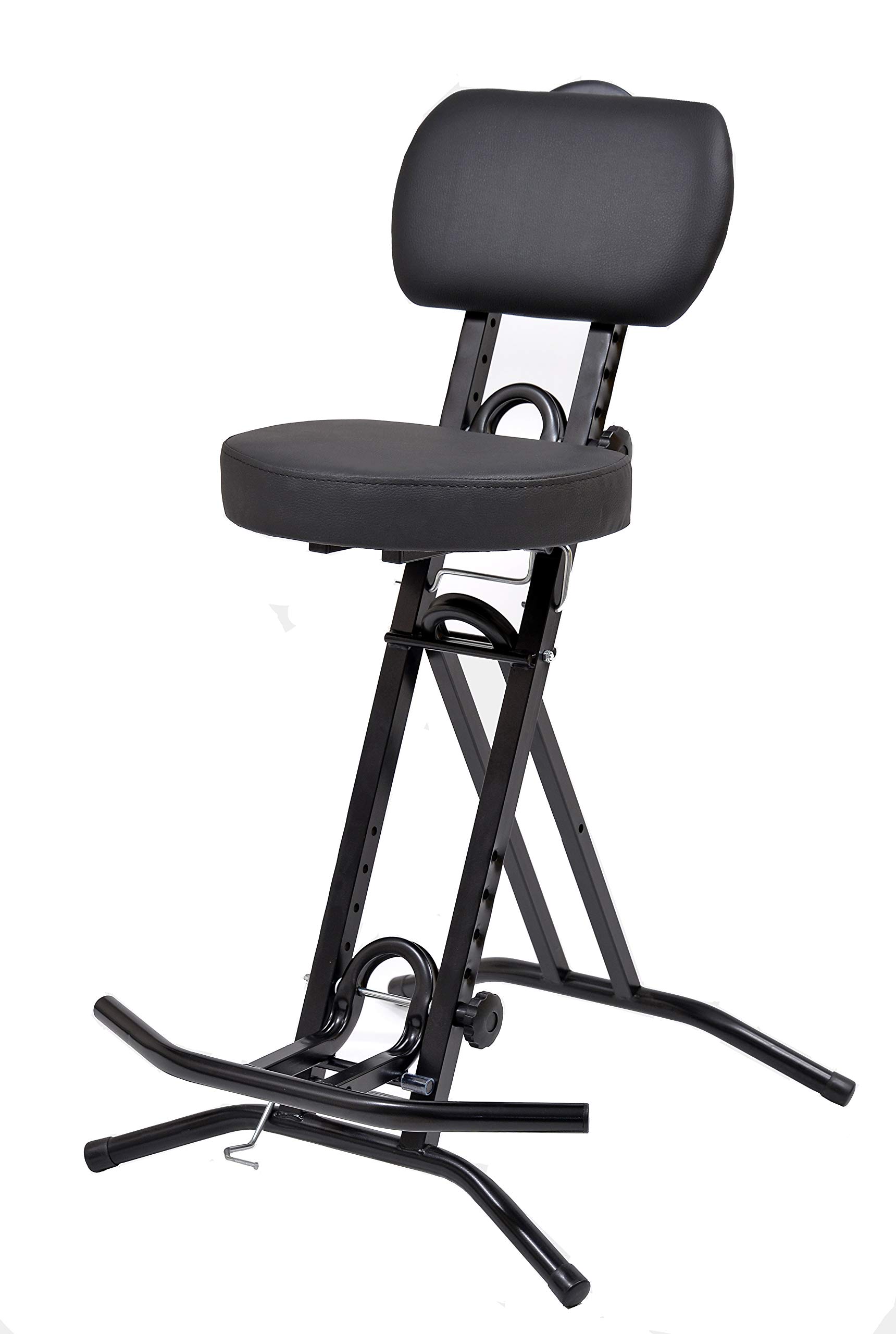 Stehhilfe Stehhocker Stehsitz Sitz Sitzhilfe Stehstütze mit 6 cm ergonomischer Polster bis 130 kg belastbar schwarz NEUHEIT