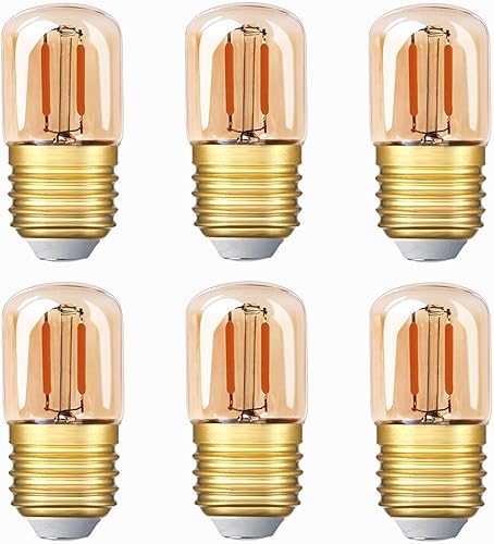 Genixgreen Bombilla LED de baja potencia equivalente a 10 W, equivalente a 1 W, E26, mini bombilla Edison de repuesto, vintage, refrigerador,