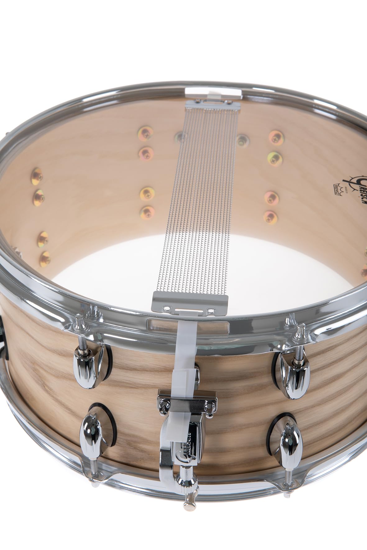 Gretsch Snare Drum Full Range Ash - 14" x 6,5" - 10-lagiger Esche Kessel - 30° Kesselgratung - Satin Natural Finish - Stahlspannreifen - S1-6514-ASHSN
