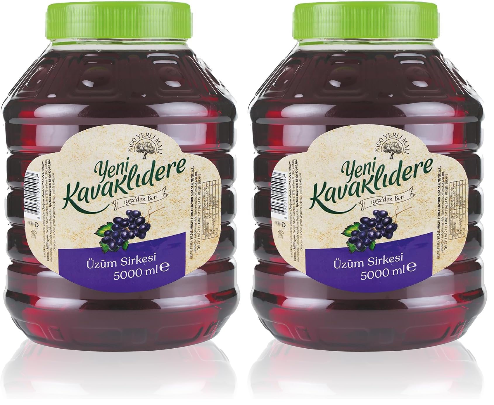 Yeni Kavaklıdere Üzüm Sirkesi 5000 ml (2 paketi)
