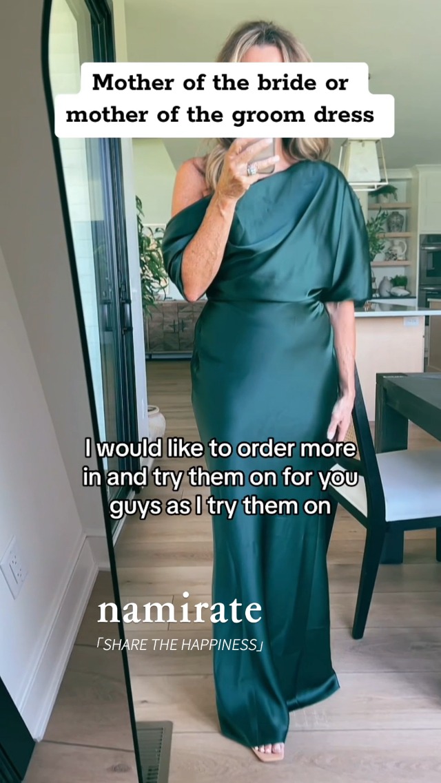 Watch Satin Formal Dress for Women with Sleeves on Amazon Live