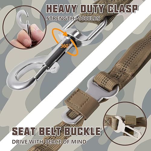 Miniatura 3 de Auroth Arnés táctico para perro con correa resistente de 6 pies y collar reflectante para perros medianos y grandes