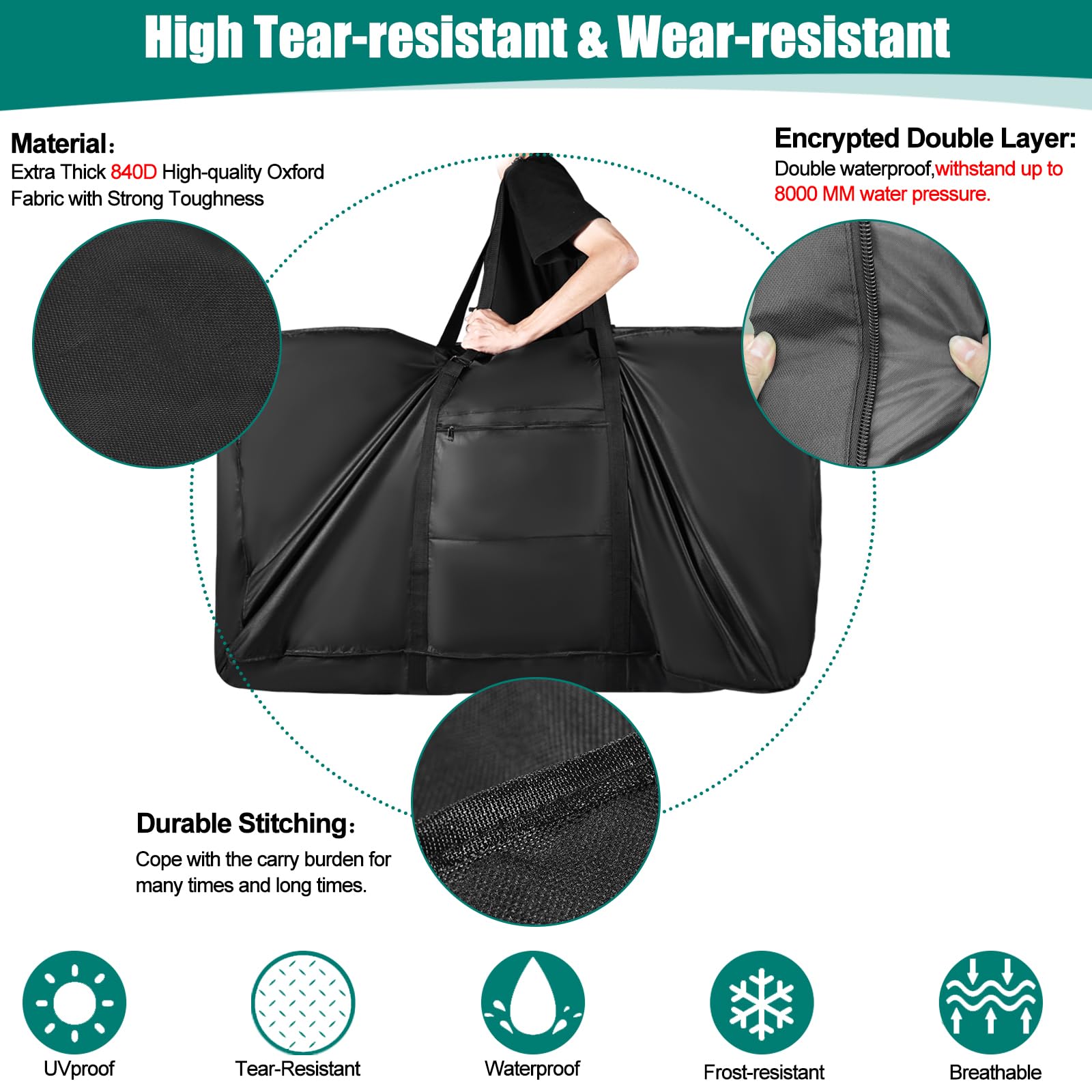 Bolsa Transporte Bicicleta GRABADO | Para MTB 26-29 Polegadas | Impermeável E Resistente