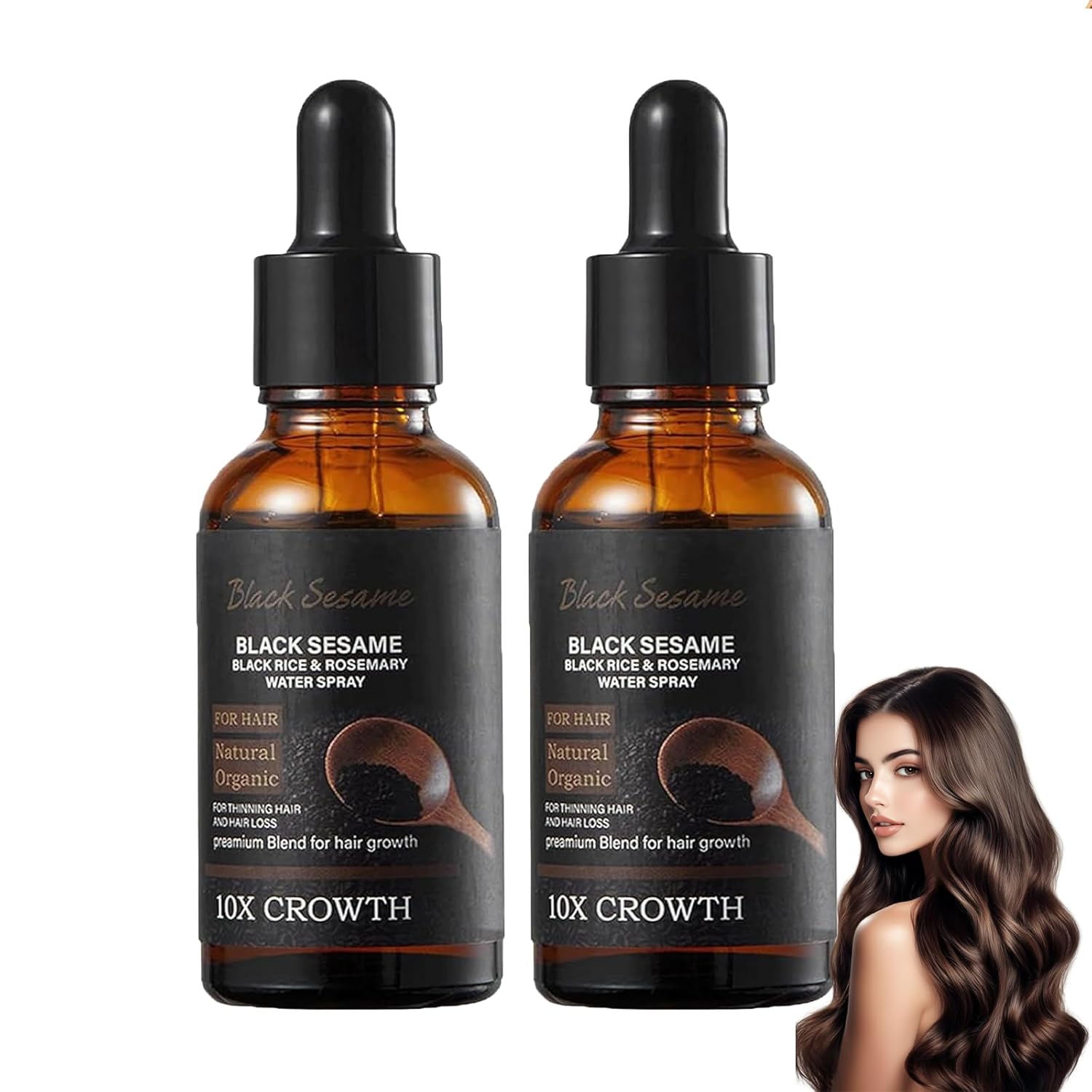 Black sesame oil，Black Sesame Hair Growth Oil，Volumizing and Moisturizing，30ml/1.01floz