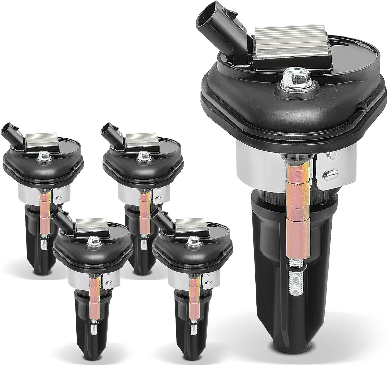 YHTAUTO Set of 5 Ignition Coil Pack Replacement for Chevy GMC Isuzu Hummer Saab Buick, Trailblazer Colorado Canyon Envoy H3 Ascender i-280 i-290 i-350 Bravada 9-7x 2.8L 2.9L 3.5L 4.2L Replace C1395