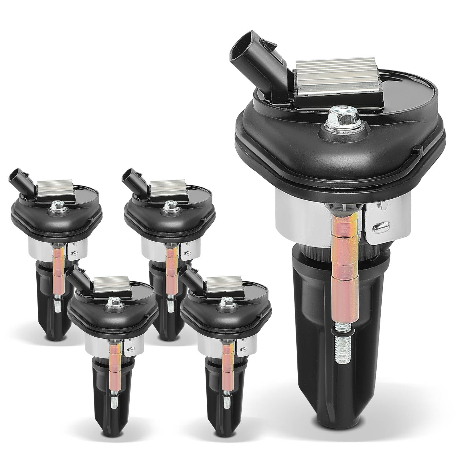Set of 5 Ignition Coil Pack Replacement for Chevy GMC Isuzu Hummer Saab Buick, Trailblazer Colorado Canyon Envoy H3 Ascender i-280 i-290 i-350 Bravada 9-7x 2.8L 2.9L 3.5L 4.2L Replace C1395