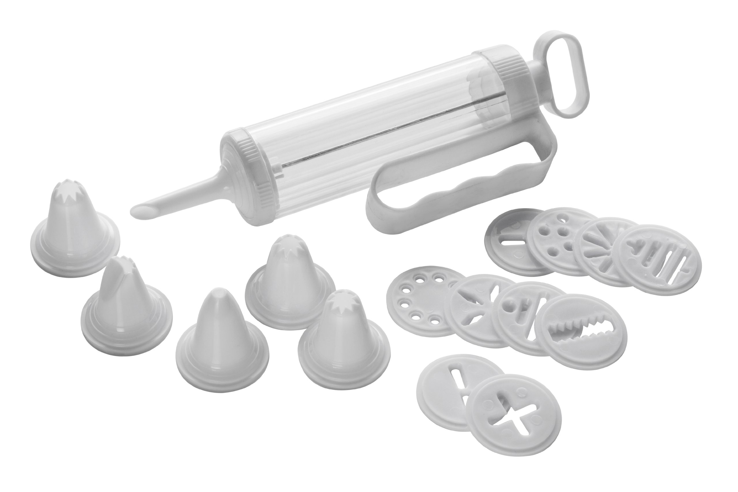 Premier Housewares - Juego de jeringa y boquillas para Decorar Tartas y Galletas (16 Piezas), Color Blanco
