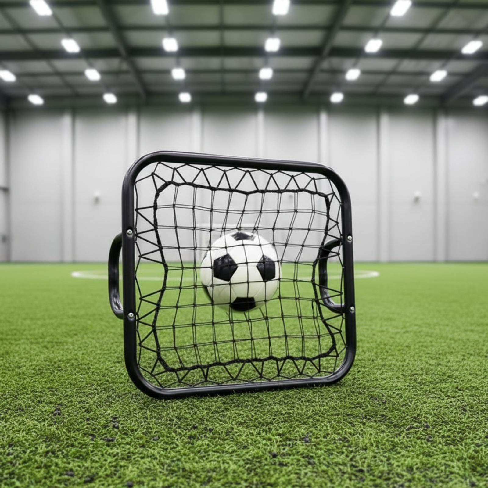 Qianly Mini Rete Rimbalzante Portatile Elasticità Forte Rebounder da Calcio Leggera Rete Rimbalzante Calcio per Portieri, Scuola