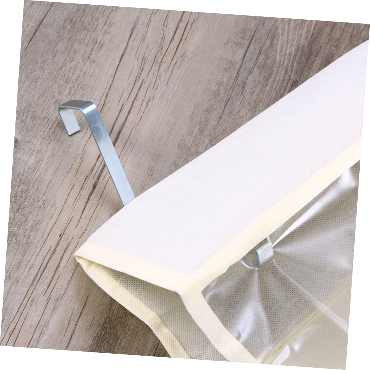 Organizador de Zapatos 26 Grandes Bolsillos de Poliéster y Metal para Colgar Puerta, Almacenamiento Beige Adecuado para Dormitorio y Armario