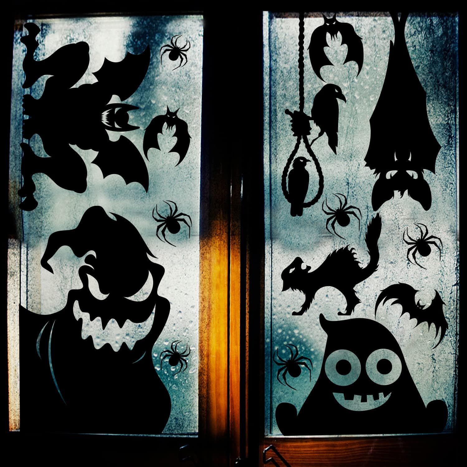 Hidreas Large Halloween Window Clings Stickers, Halloween