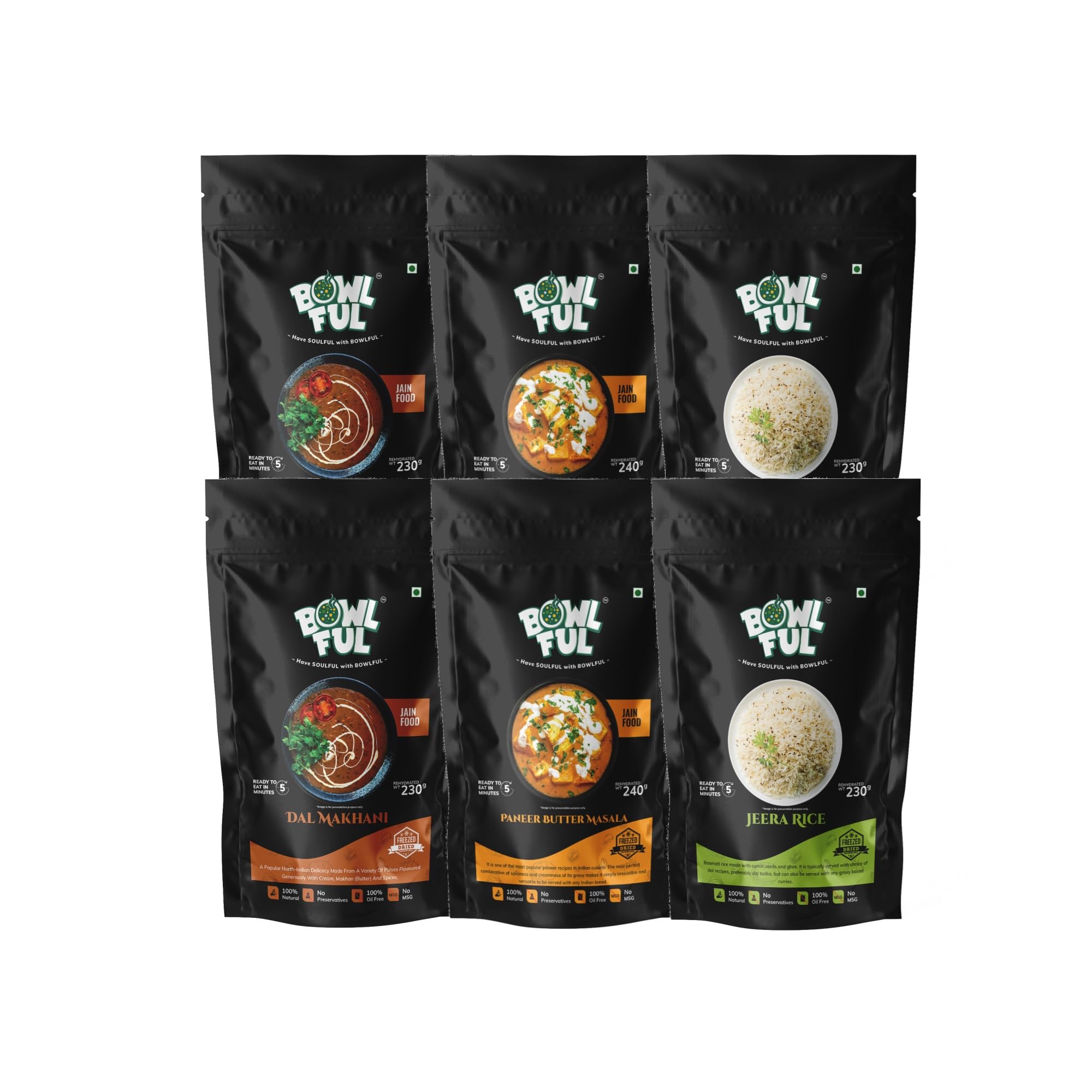 Bowlful Jain Punjabi Meal 2 | 100% Natural | Ready-to-Eat Freeze-Dried Food | Authentic Indian Cuisine | No Onion No Garlic | Instant Healthy Meal | Microwaveable (B08W54Z8C8) Amazon Price History, Amazon Price Tracker