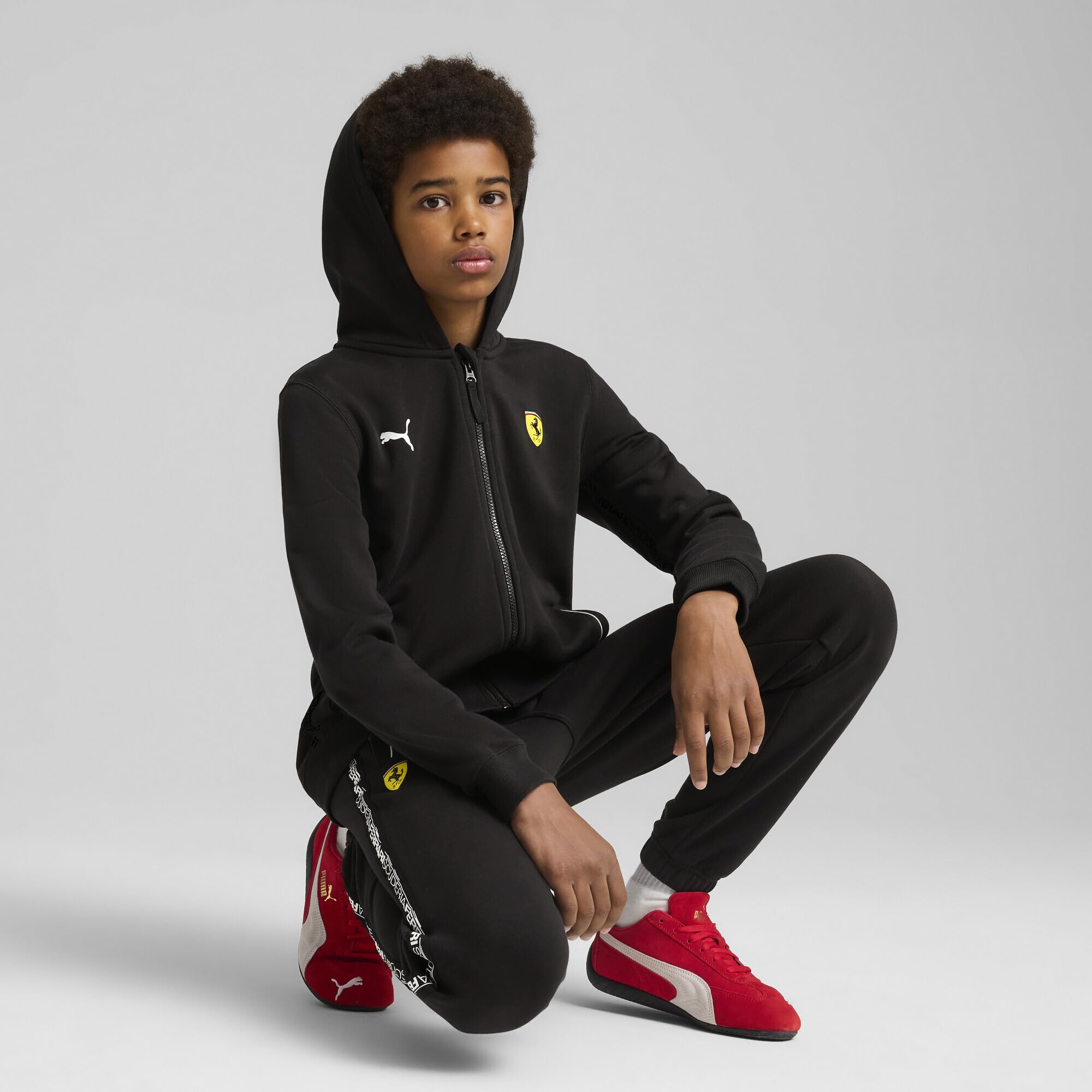 PUMA Sudadera con Capucha Unisex para niños de la Scuderia Ferrari Race