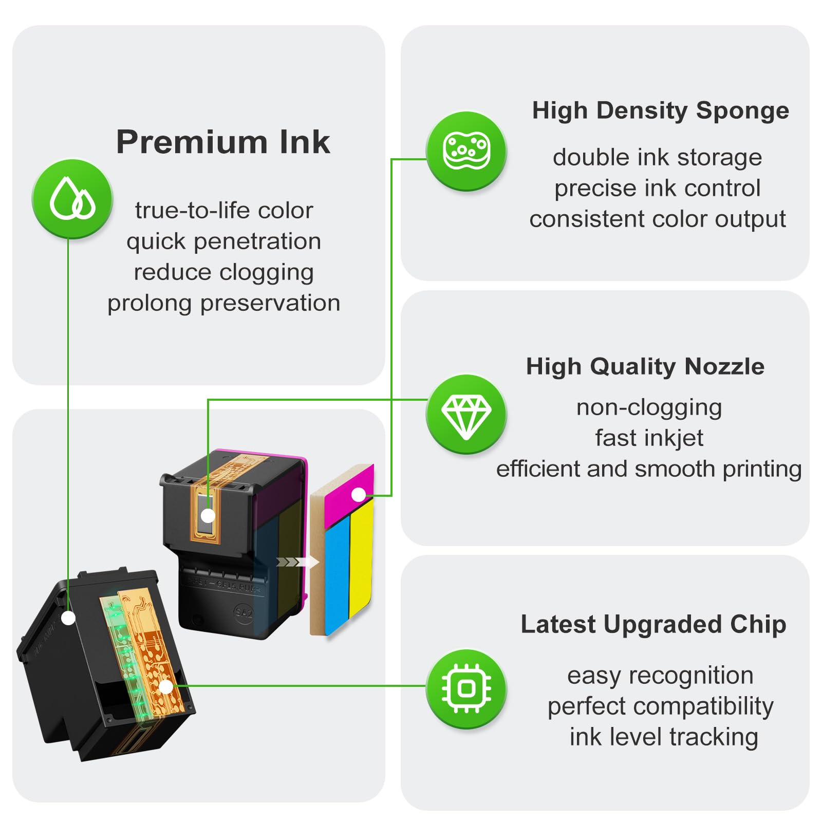 Amazon.co.jp: Ankink リサイクルインクカートリッジ HP 62XL 62 XL