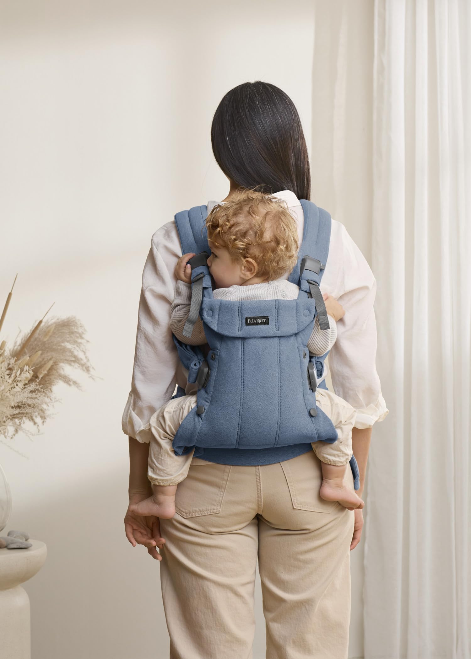BabyBjörn Babytrage Harmony, Gewebt Melange, Blau