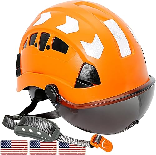 Miniatura 9 de AOLAMEGS Casco duro de construcción con visera  Casco de seguridad ABS ANSI Z89.1, casco de seguridad ABS ANSI Z89.1, cascos para adultos para