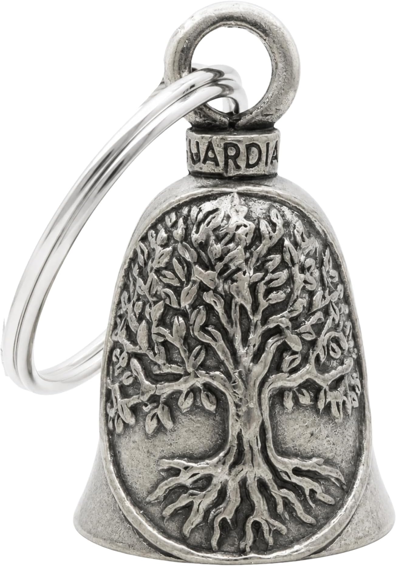 Celtic Good Luck Bell w/Keyring & Black Velvet Gift Bag | Motorcycle Bell | Lead-Free Pewter | Made in USA