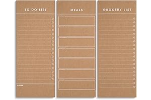 Kitchen Notepad with Magnet - Meal Planner, To-Do List, & Grocery List