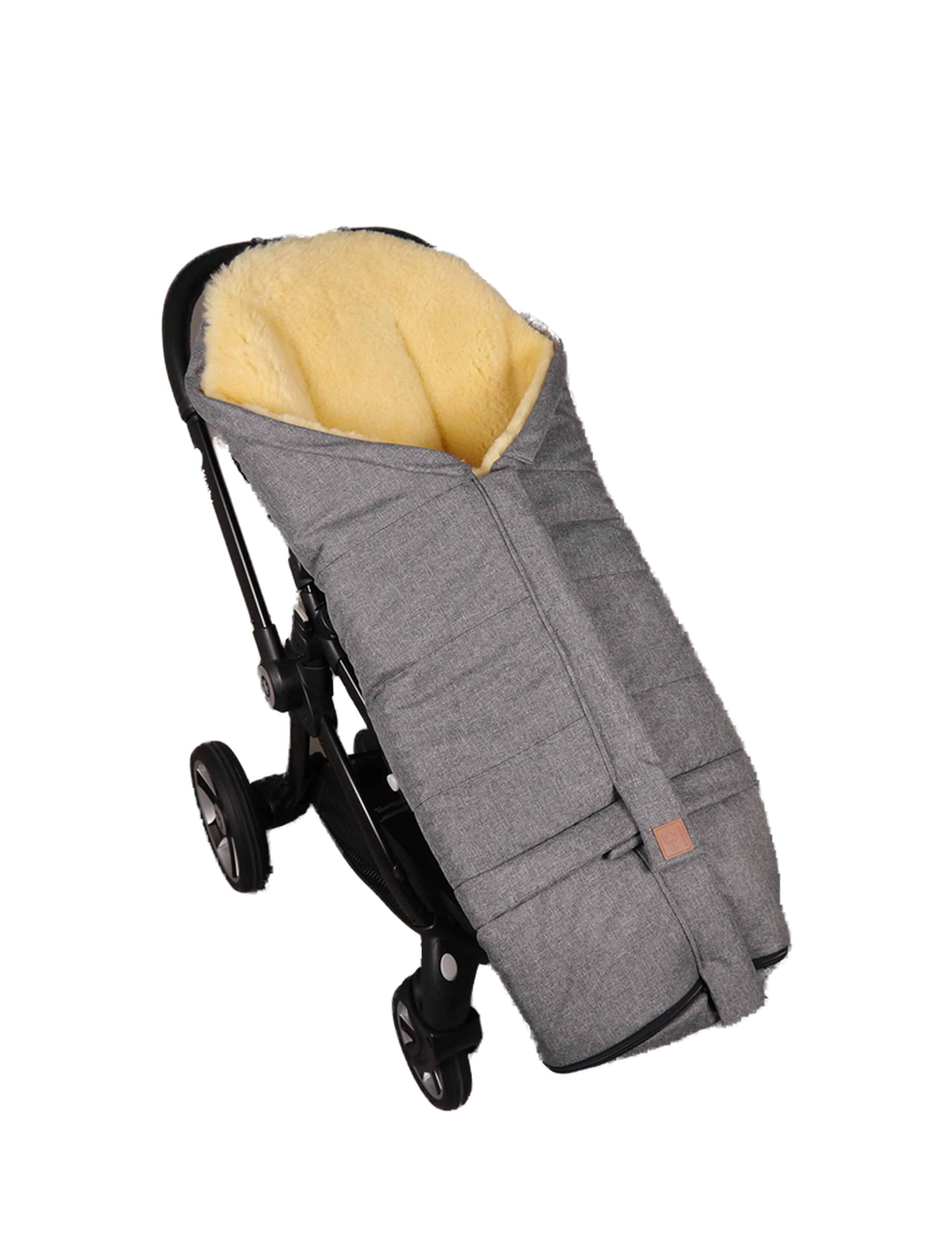 Kaiser 6721170 - Sacco coprigambe per passeggino Jona 2 in 1, colore: Grigio