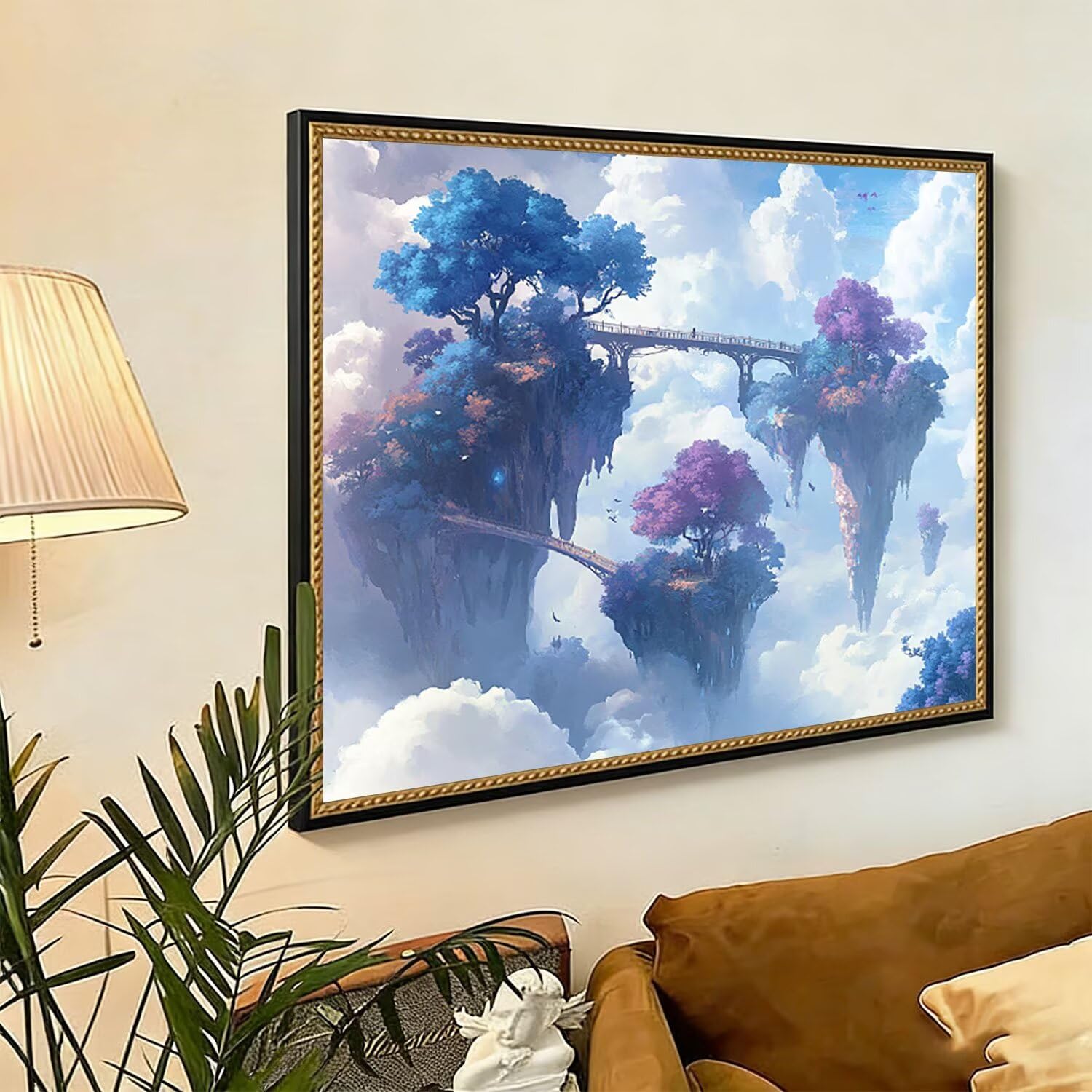 Abstrakcyjny obraz diamentowy kompletny zestaw, DIY górskie malowanie diamentowe duże 140 x 100 cm, 5D diamenty Crystal Art Haft krzyżykowy Zestaw artystyczny, DIY obrazy diamentowe malowanie wystrój