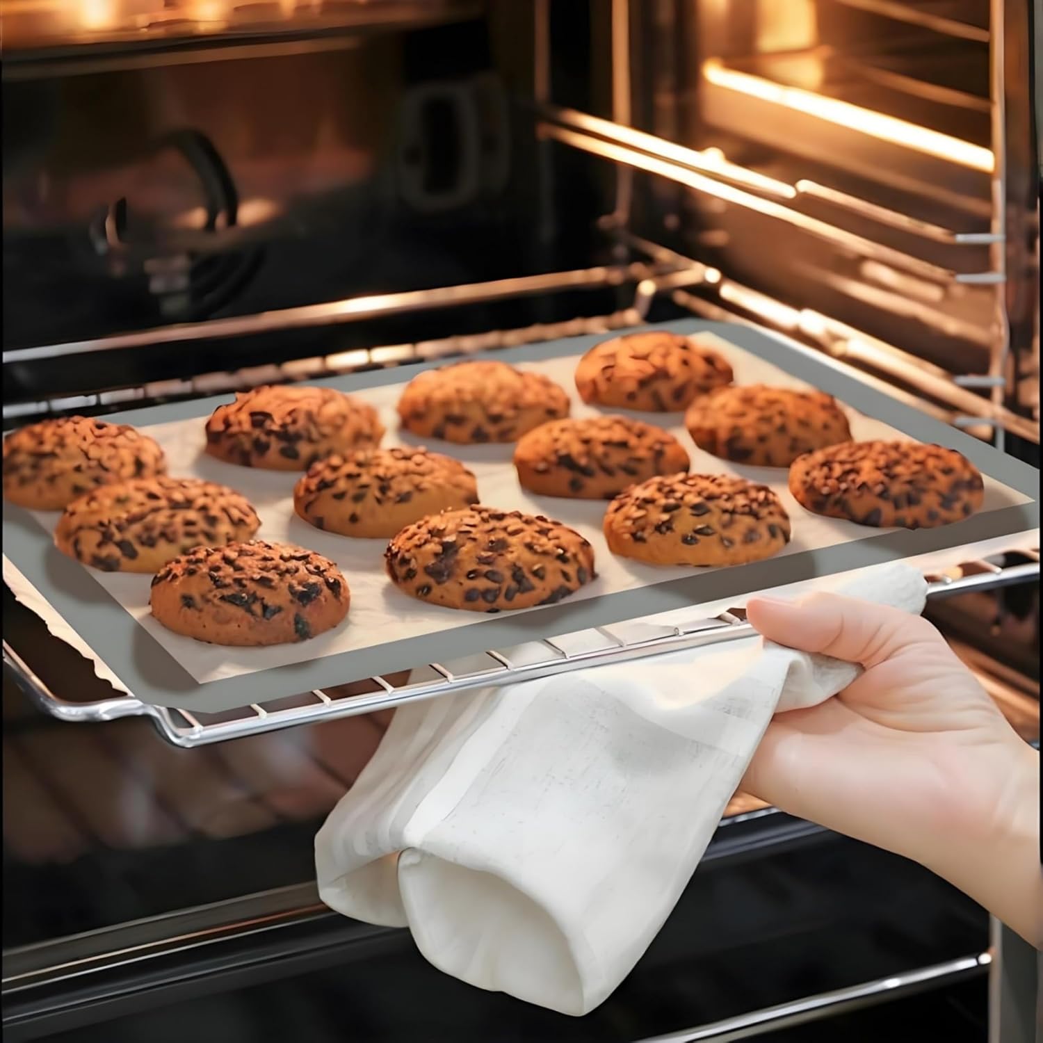 Rectangular Silicone, Non-Stick Reusable, Food Safe Baking Mat For Cookies, Bread, Pastry, 11.8 * 8.2 Inch, Gray 2026