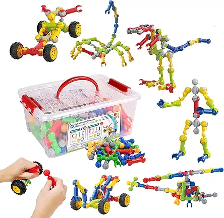 Kids Building STEM Toys,125 Pcs Educational Construction Engineering...