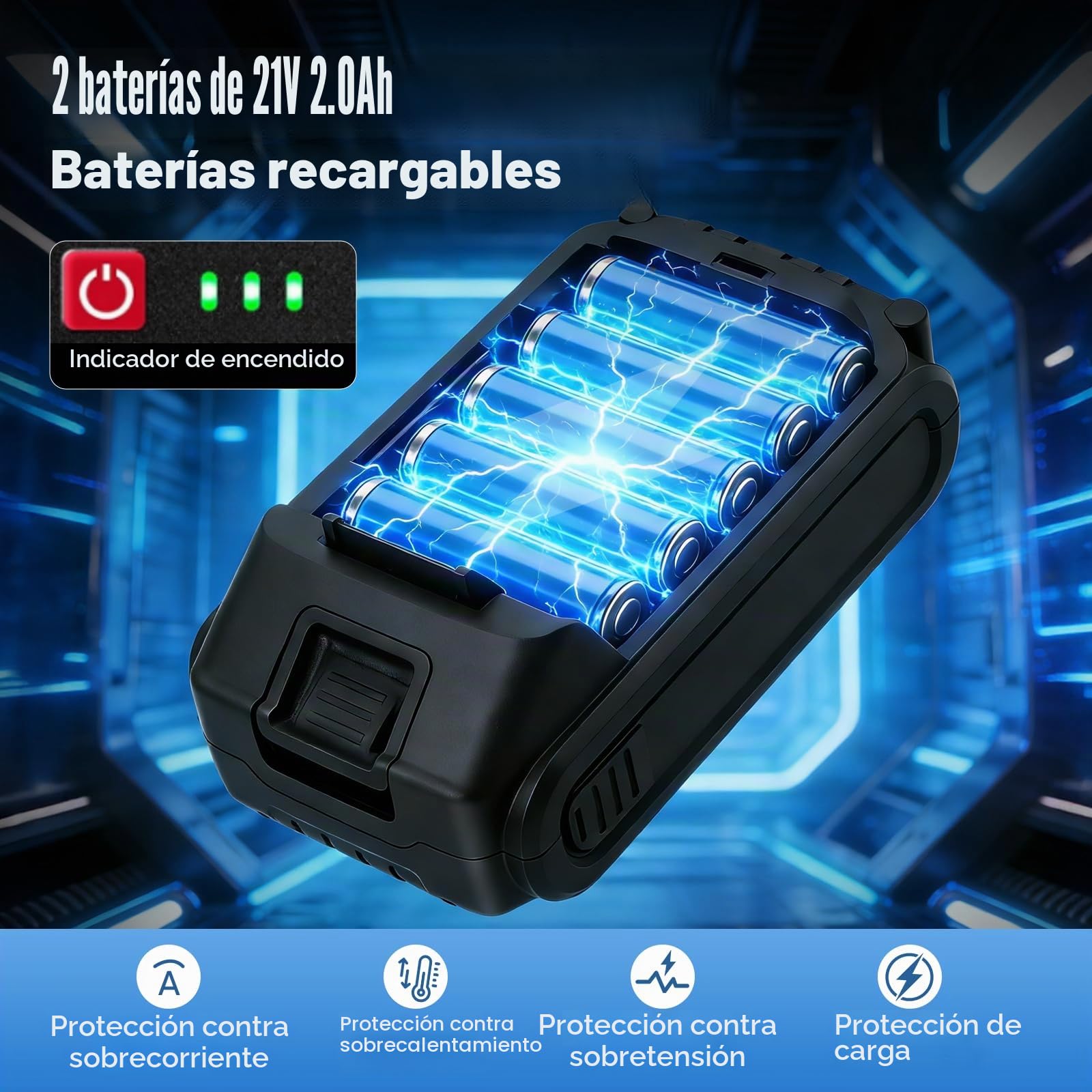 Pistola de Silicona Eléctrica 800N con Batería, 2x21V 2.0Ah, 6 Velocidades Ajustables, Pantalla Digital, Antigoteo y LED para Juntas de Bañera y Azulejos, Profesional