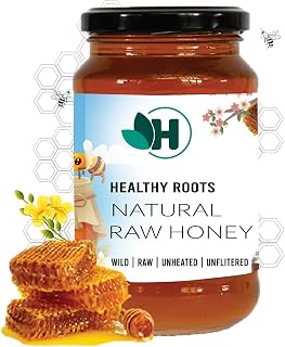 Healthy roots Natural Raw Honey 500gm - Organic Honey Raw Unprocessed (Pure Honey 100% Natural No Added Sugar) (500 gm) Price In India