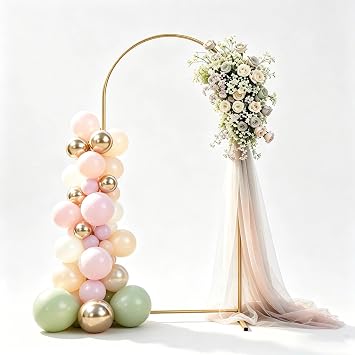 6FT Wedding Arch Backdrop Stand, Balloon Arch Stand for Wedding Ceremony