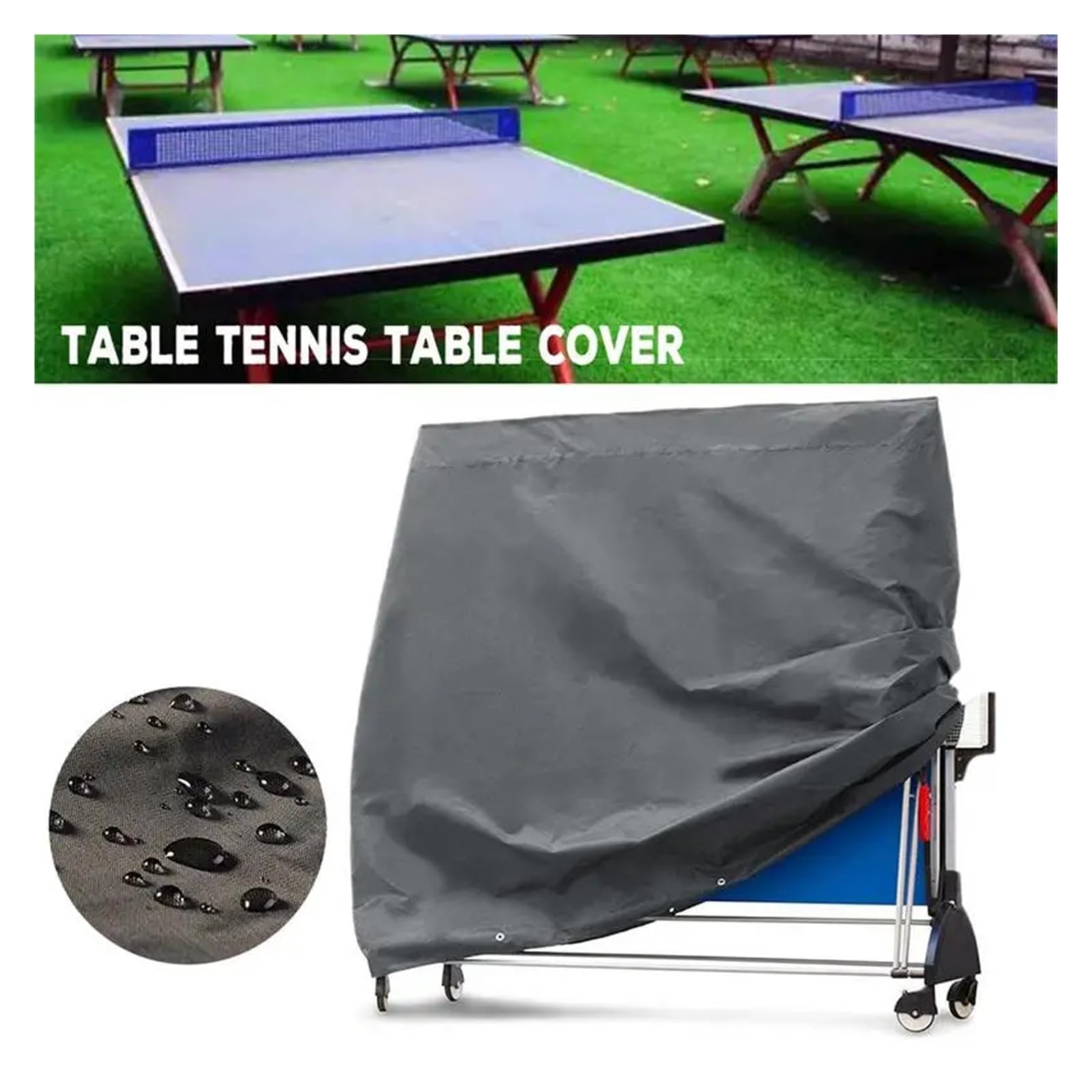 Copertura per Tavolo da Ping Pong Copertura protettiva impermeabile for tavolo da ping pong giardino, protezione pioggia, vento e sole