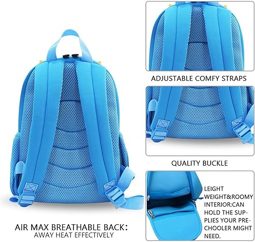 Miniatura 2 de yisibo Mochila de dinosaurio para niños y niñas, ligera, impermeable, preescolar, viajes, para niños y niñas, para niños de 2 a 7 años