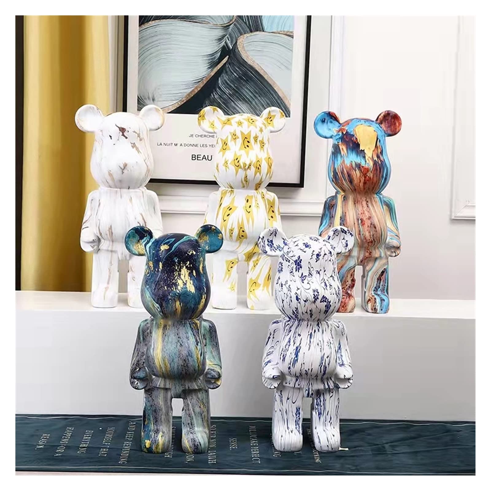 Amazon.co.jp: 樹脂クマの飾り彫刻家の装飾ブロッククマ PVC モデル像