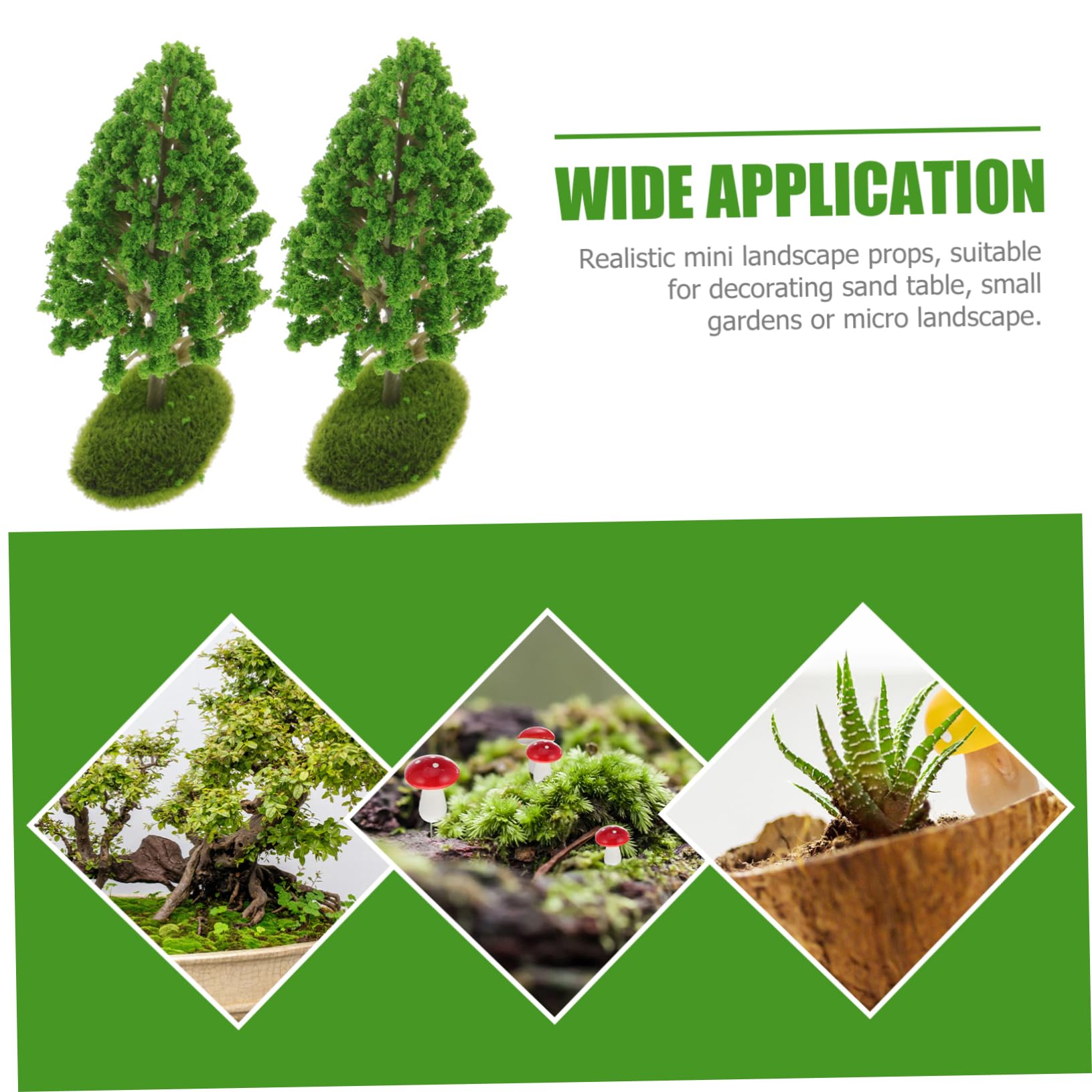 VILLCASE 10 Piezas Modelo De Árbol Paisaje Verde Modelo De Paisaje Arbol Artificial Diorama Mesa De Arena Modelo DIY Verdor Planta Artificial Pinos Roca Miniatura El Plastico Bebé