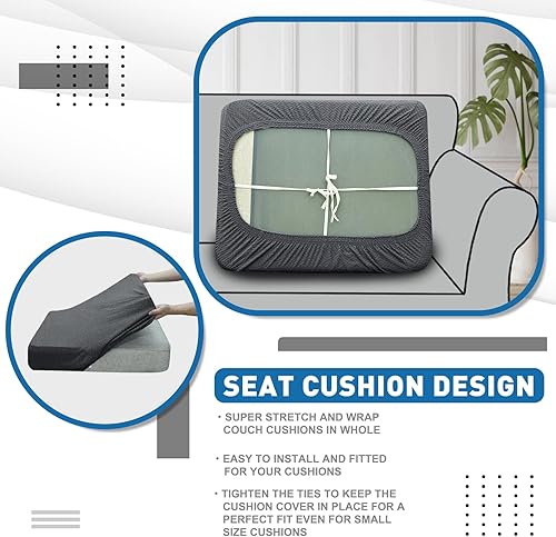 Vista 57 de XINEAGE Funda reclinable de 4 piezas de jacquard elástica con bolsillo, protector de silla reclinable lavable para niños, mascotas, perros y gatos