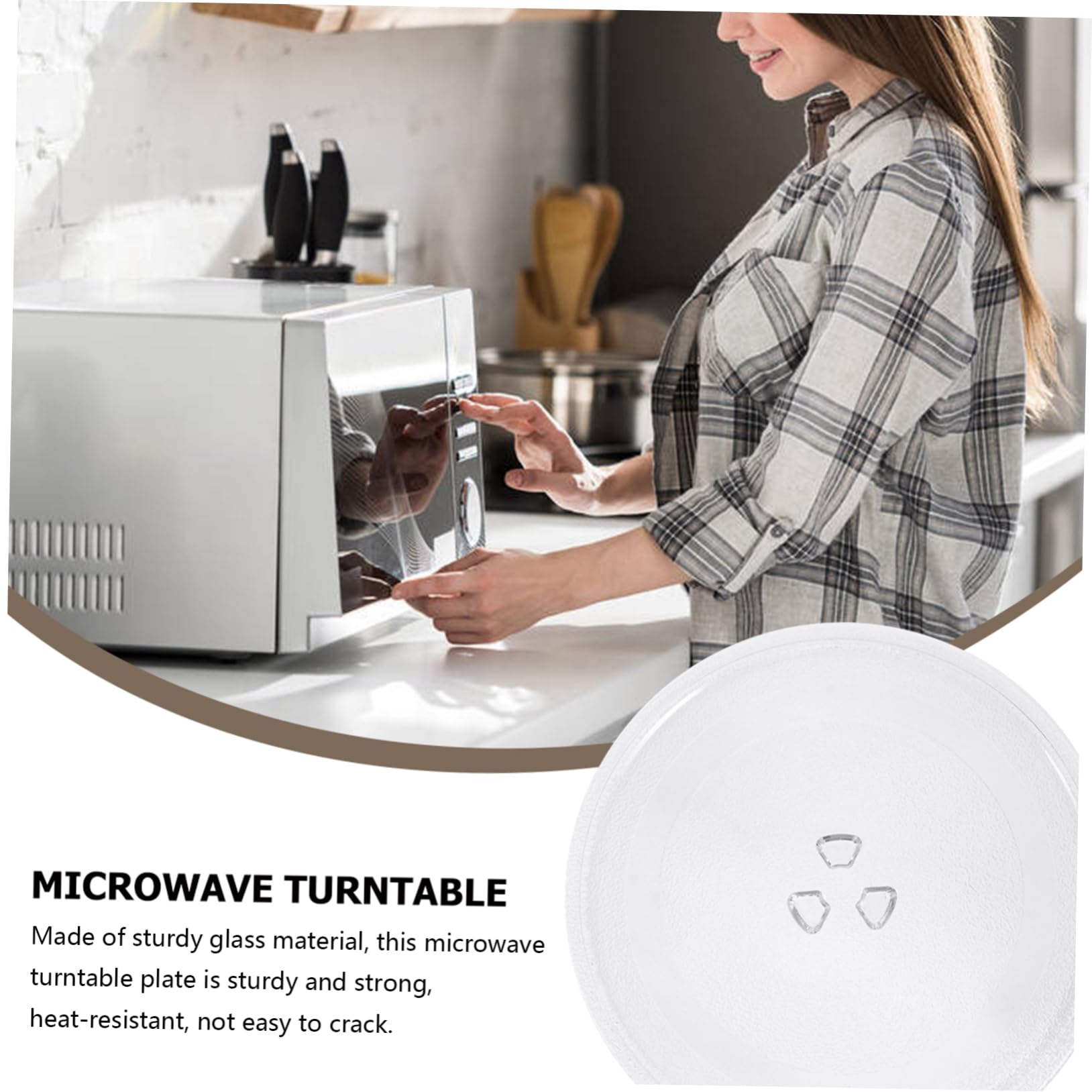 Piatto Girevole in Vetro per Microonde Piatto Girevole di Ricambio per Forno Microonde Vassoio Facile da Pulire e Installare