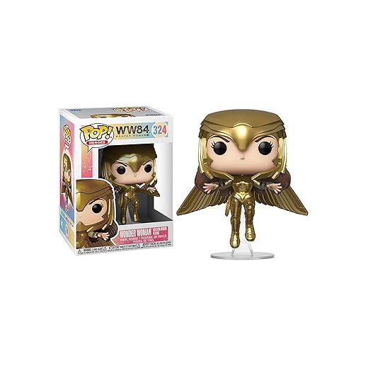 Funko Pop! Movies: Wonder Woman 1984 - Wonder Woman Gold Flying (Metallic), Multicolor