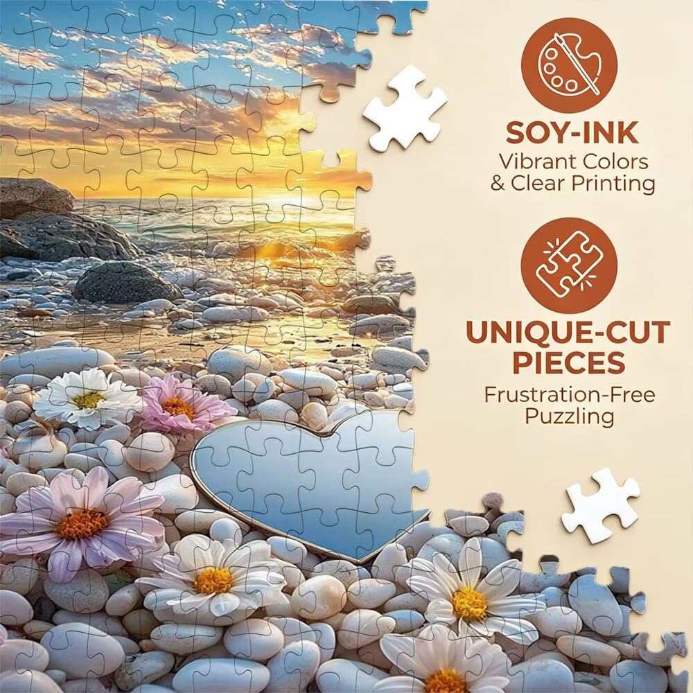 Puzzle 2000 Pezzi, Spiaggia Ciottoli 3D Puzzle per Adulti Impegnativo, Educa Puzzles Artistico, Divertente E Stimolante Puzzles Decorativo per La Famiglia, Regalo e Decorazione Pareti DX0YL6-217