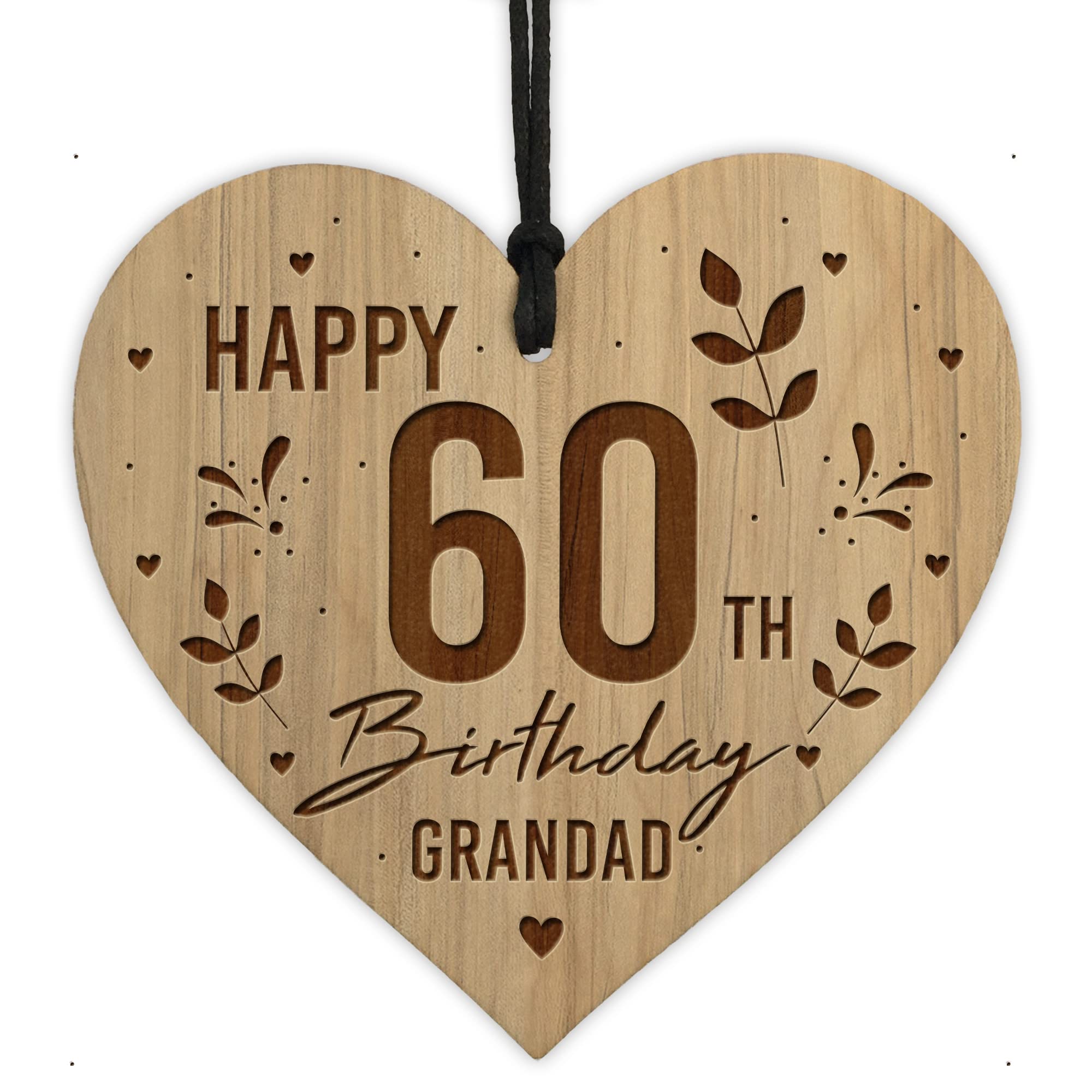 Red Ocean Grandad Birthday Gifts Engraved Heart 50th 60th 70th Birthday Gift For Grandad From Granddaughter Grandson