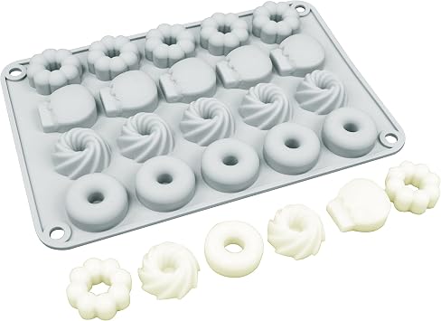 Silicone Moose Cake Mold Baking Food Dessert Mousse DIY Chocolate Soap Candle Mold 20 Holes Donut