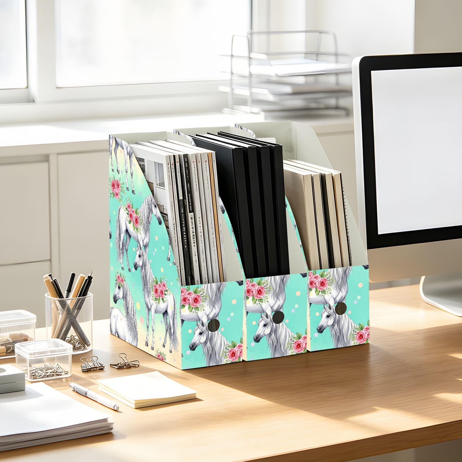 Akwarela koń Aqua organizer na dokumenty na biurko do biura