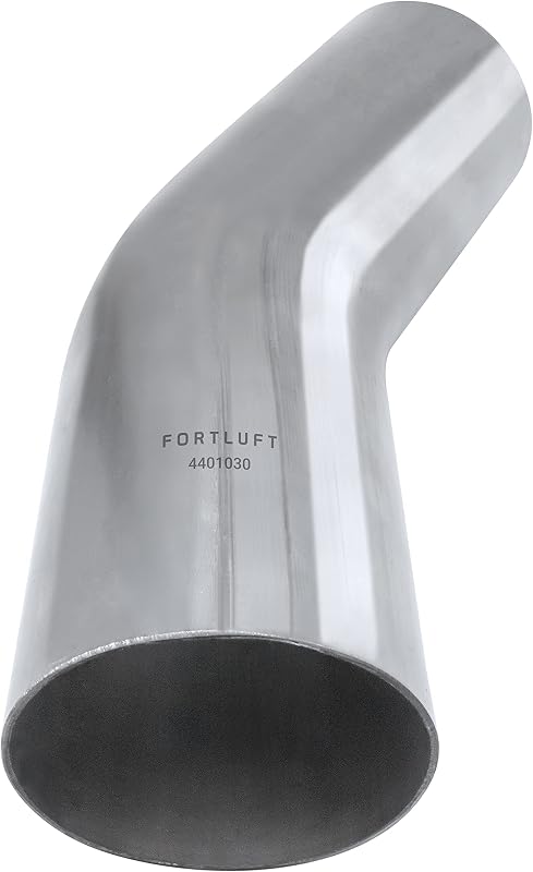 Tubo Curvo de Escape FORTLUFT 30° em Aço Inoxidável 3,00" – 1 unidade
