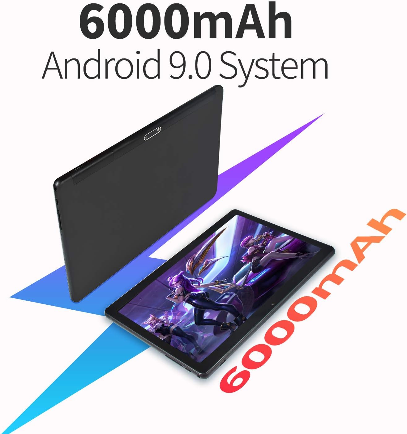 10 inch Tablet, Android 9.0, 32GB Storage, Octa-Core Processor, 1920x1200 IPS HD Display, 5G Wi-Fi(Black)