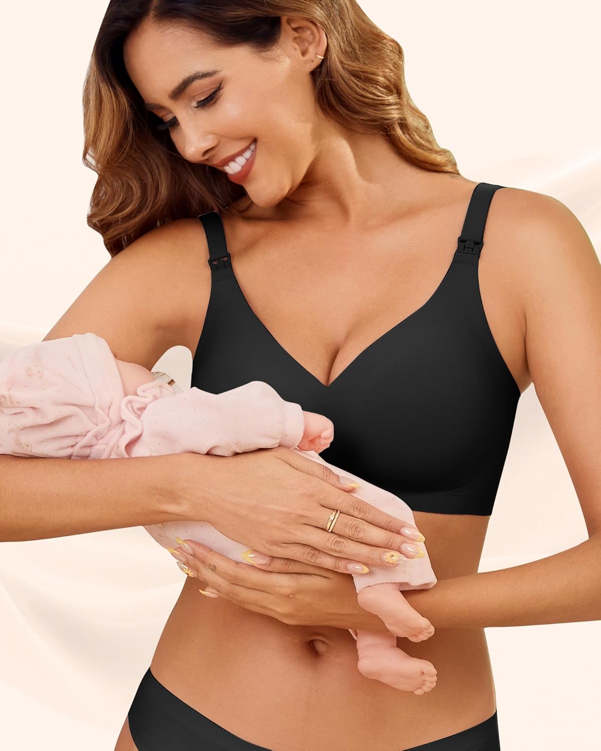 Seamless Nursing Bras for Breastfeeding Maternity Bra for Pregnancy Wireless Comfort Sleep Bralette with Extender - Image 8