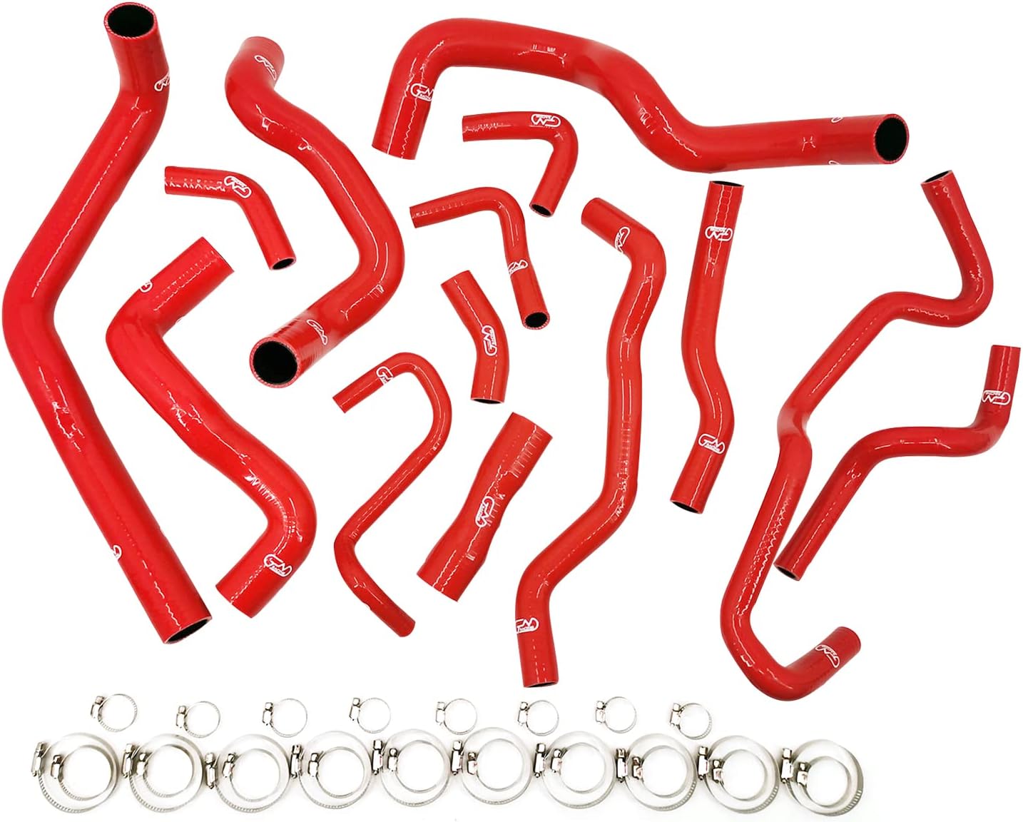 Silicone Radiator Coolant Hose Kit + Clamps Compatible With Mi ni Cooper S MK2 R56 R57 (Blue)
