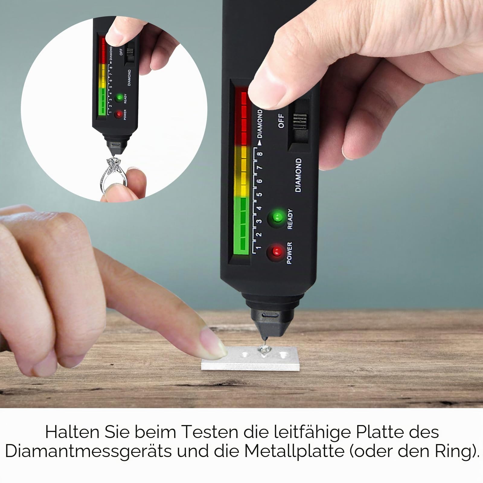 Diamant-Tester mit UV-Licht – Professioneller Diamant-Selektor für Juweliere