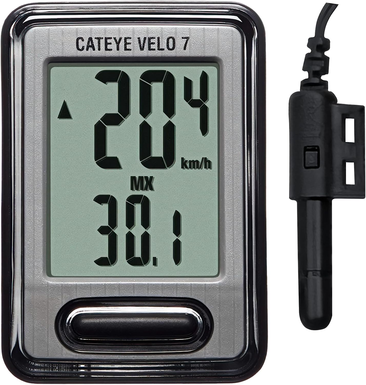 CATEYE Velo 7 Bike Computer – Entry-Level Wired Speedometer Perfect for Beginner Cyclists