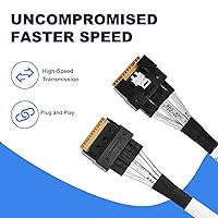 Vista 3 de Dispositivo de carga de 8 a 8 unidades, de 74P a 8 unidades de 74P a 8 unidades de 7P, SlimSAS Host/RAID a SATA Target HD, cable de 33.5 in