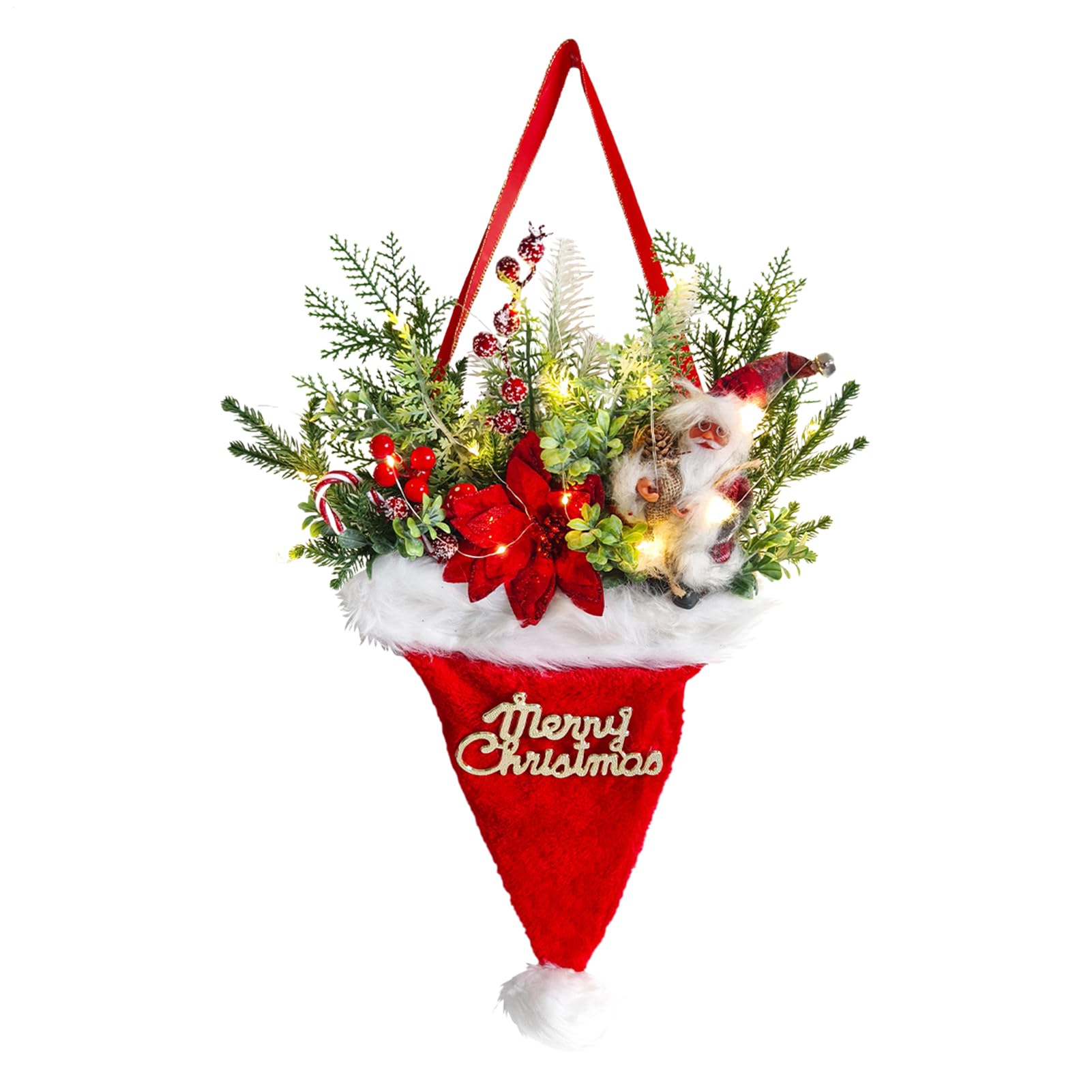 Couronne de Noël pour cheminée et décoration murale de maison