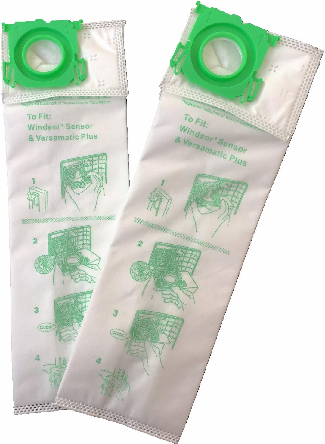 CF Clean Fairy 12Pack Micro Synthetic Cloth Vacuum Bags Compatible With Windsor Sensor G & C Series Sebo & Kenmore Commercial Upright Vacuums Replacement for 5300rep