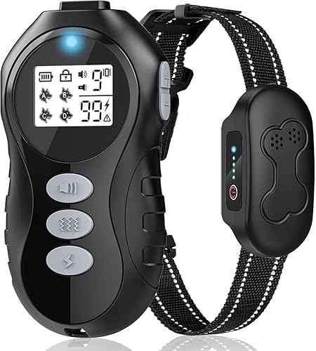 Collar de choque para perro, efecto de entrenamiento obvio, collar de entrenamiento para perros con control remoto para perros grandes, medianos y